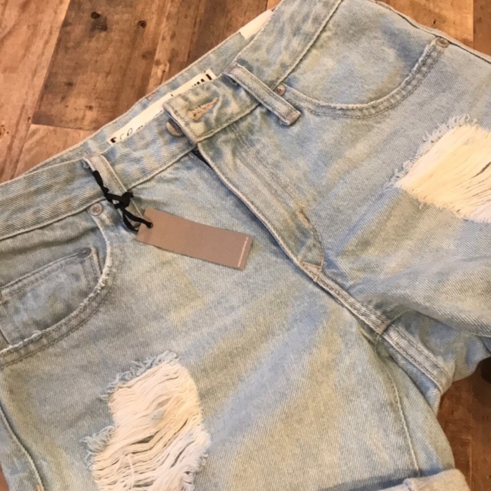 NWT Lovers + Friends Dylan Slouchy Denim Shorts - Picture 3 of 8
